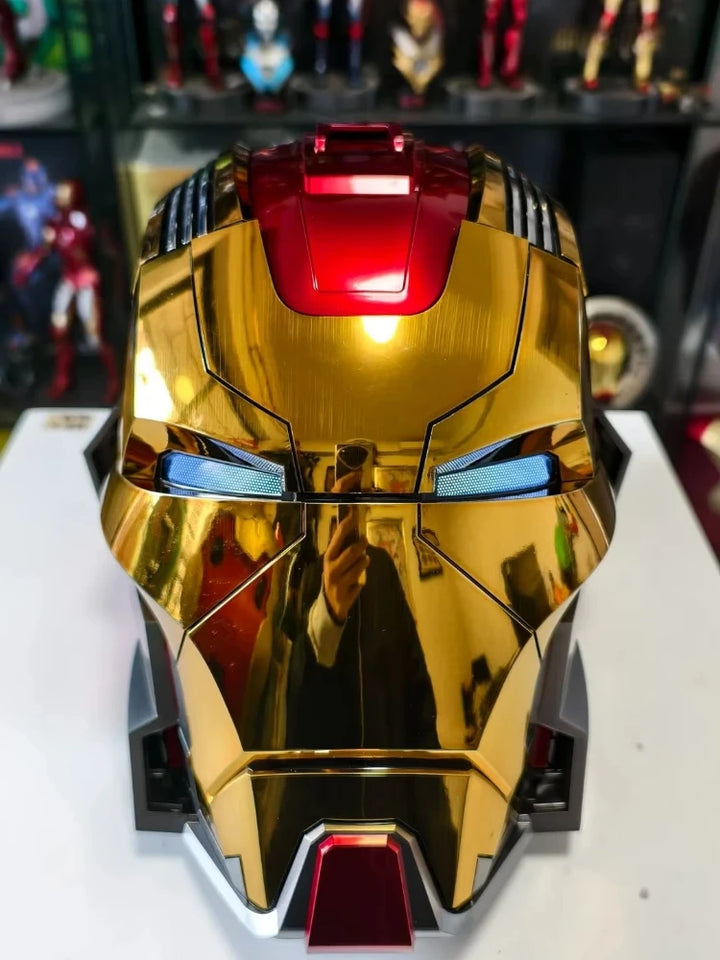 Casco de Iron Man Mk5 Mk50, Usable, con Control Remoto por Voz, Coleccionable para Adultos, Regalo para Fans