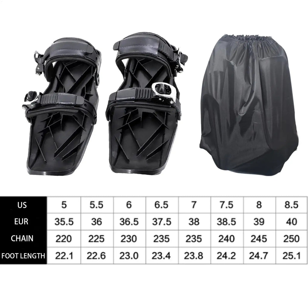 Esquís Cortos, Snowskates Cortos, Accesorio Compacto para Esquí, Herramientas de Esquí Multifuncionales Ajustables, Ligero, Antideslizante, para Nieve