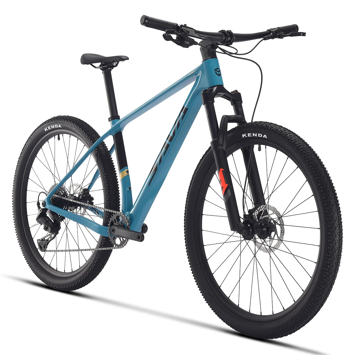 Bicicleta de montaña para adulto MTB con componentes SHIMANO CUES U6000 de 11 velocidades, bicicleta de montaña de fibra de carbono SAVA New Lantop 610/611