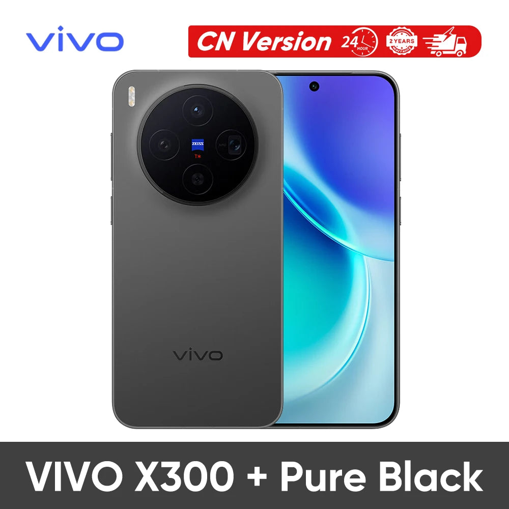 Smartphone VIVO X300 5G versión CN, batería de 6040 mAh, carga SuperVOOC de 90 W, pantalla AMOLED de 6,31" a 120 Hz, triple cámara Zeiss de 200 MP, procesador Dimensity 9500