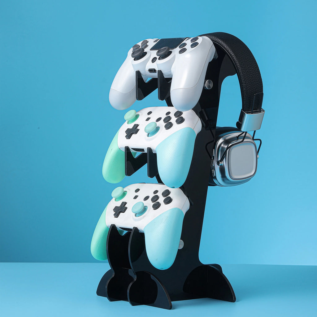 Soporte de tres niveles universal para mandos/auriculares de PS5/PS4/Xbox/Switch, accesorios para PS5, accesorios gaming