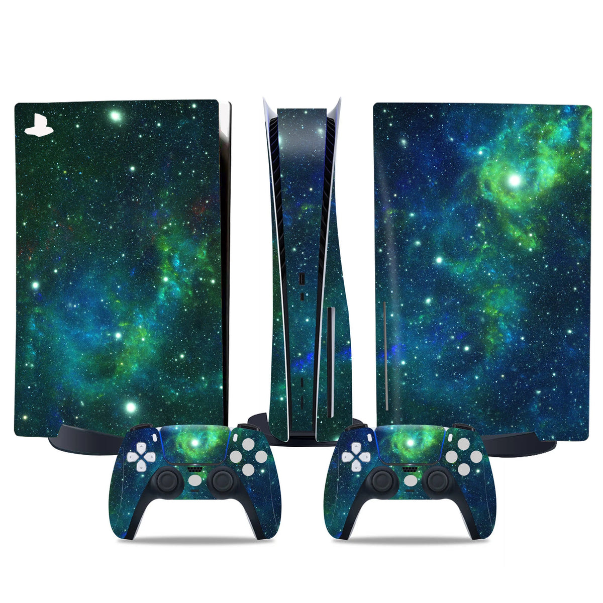 Pegatina para consola PS5 con disco y 2 mandos, vinilo adhesivo decorativo para la cubierta de la consola