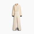 Mono de esquí de invierno 2026 para mujer, mono de moda de manga larga con cuello alto y cremalleras, mono plisado de calle para mujer