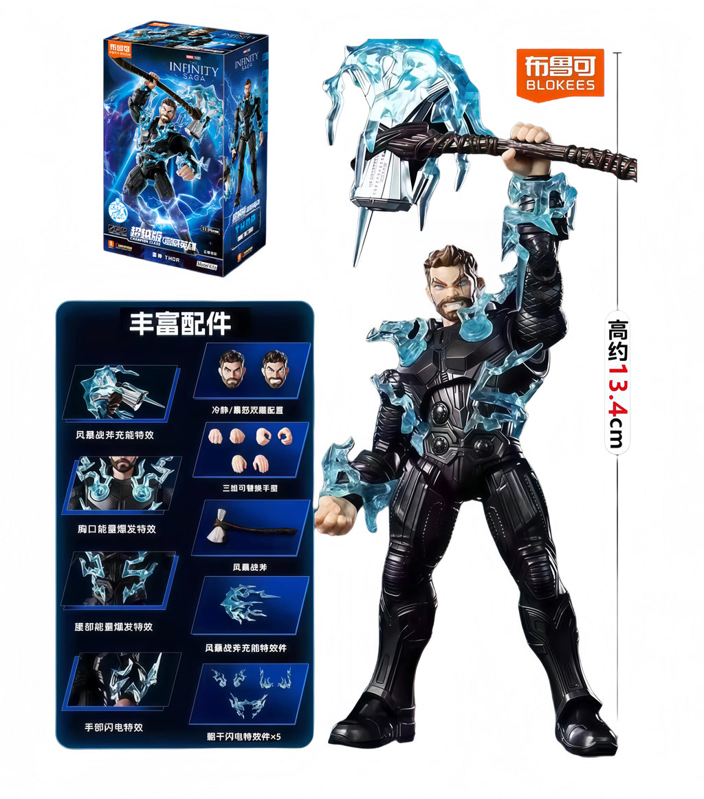 Blokees Originales, Los Vengadores, Iron Man MK85, Thor, Figuras de Acción, Modelo de Anime para Armar, Regalos Navideños para Niños, Juguetes Coleccionables