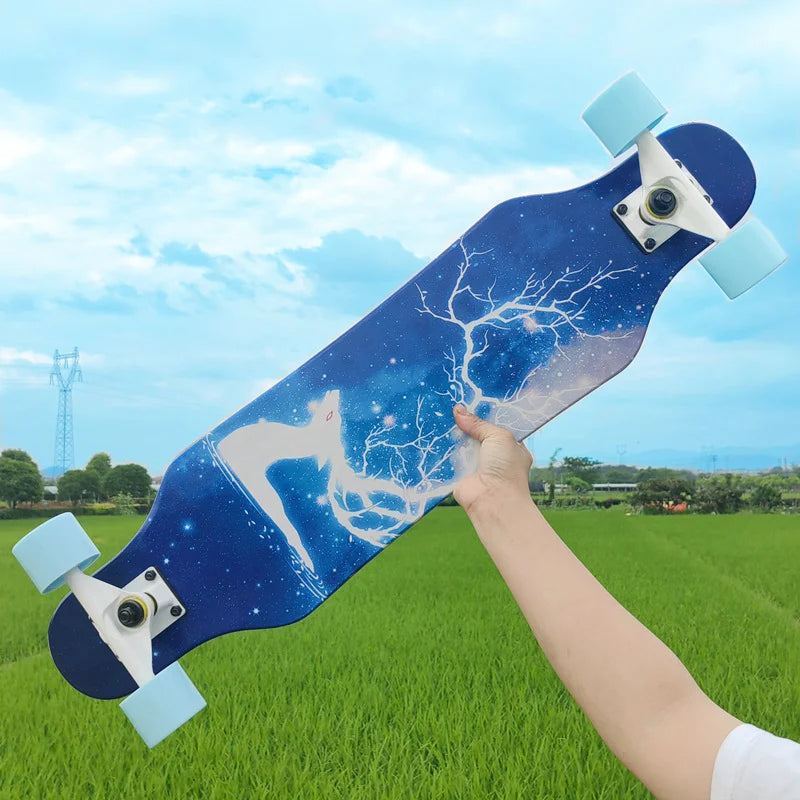 Patineta de Calle Profesional para Danza, Longboard, Tabla de Cruising, Apta para Hombres, Mujeres, Niños y Nuevos Conductores