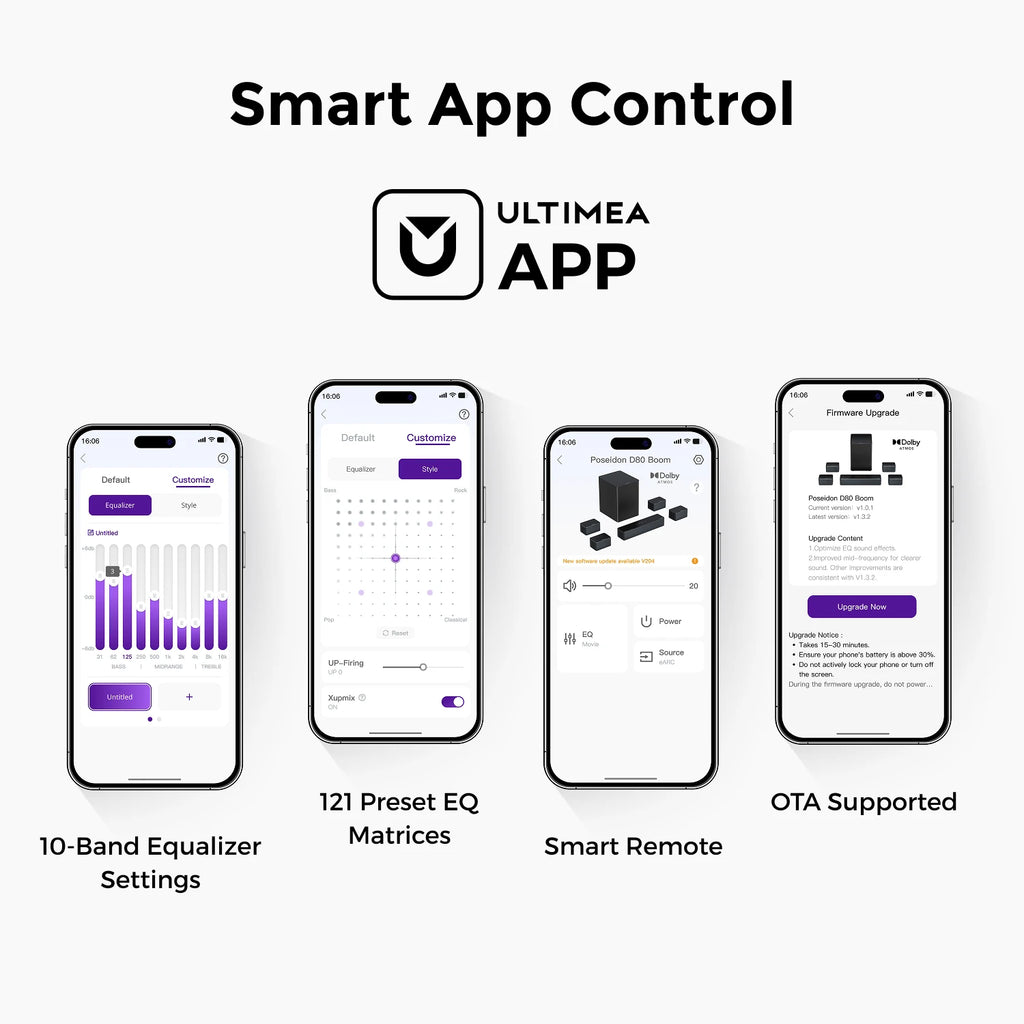 Barra de sonido con control desde app móvil y ecualizador