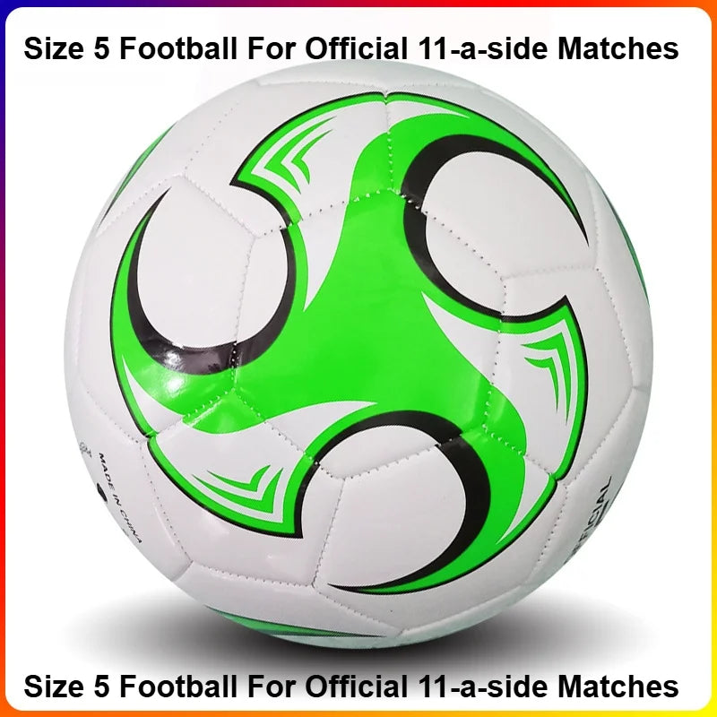 Balón de Fútbol Oficial de Entrenamiento Talla 4 Talla 5, PVC Premium Sin Costuras, Resistente al Desgaste, Regalo para Niños y Adultos, para Competencia Diaria