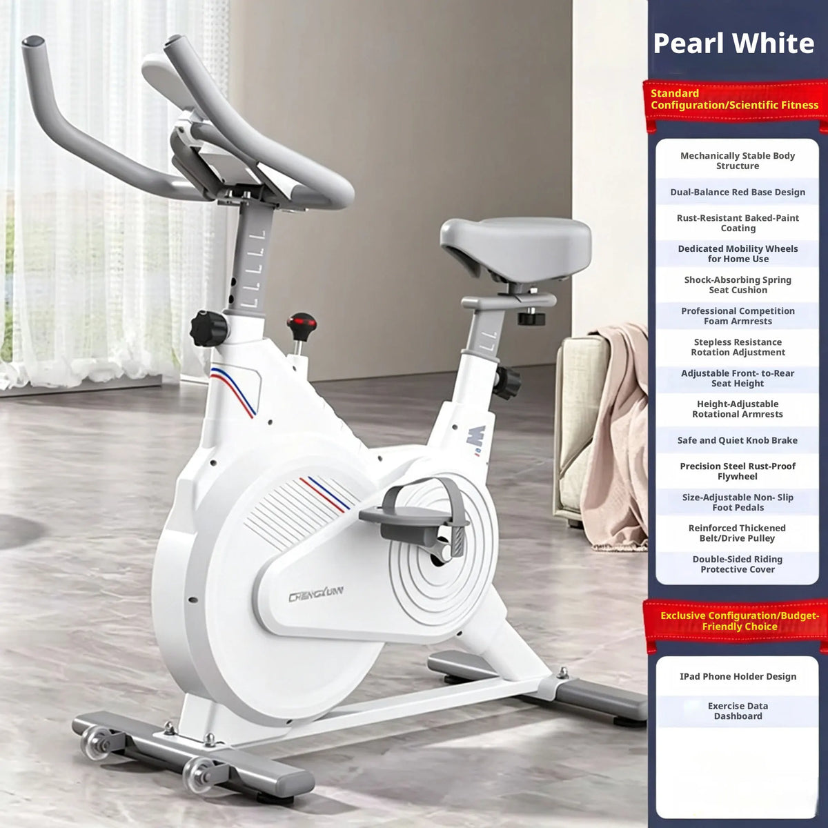 Bicicleta Estática de Spinning para Interiores, Bicicleta de Ejercicio con Resistencia Magnética Silenciosa y Monitor LCD, Equipo de Ejercicio Cardiovascular para Gimnasio en Casa
