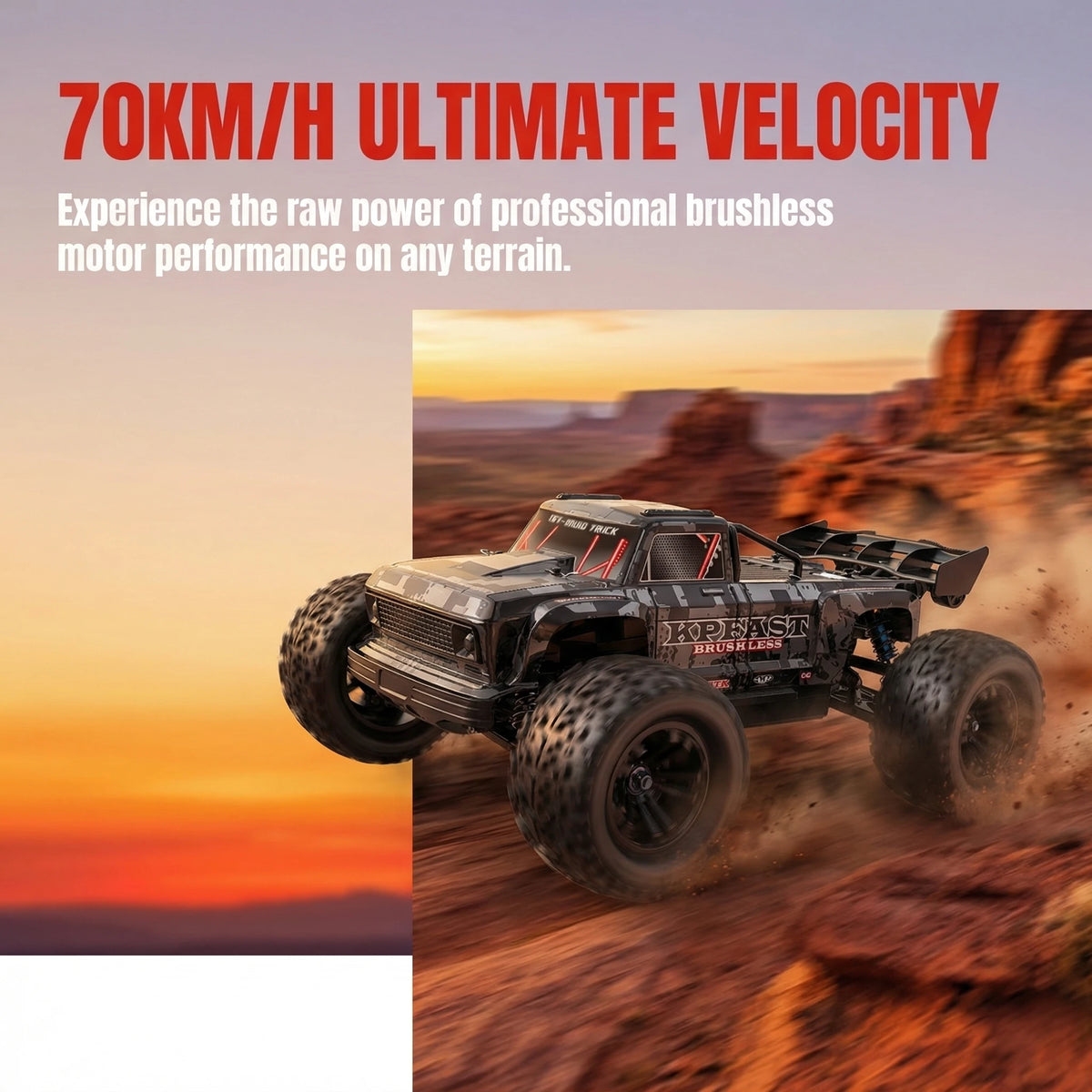 Teeggi KF16 4WD, coche de carreras de alta velocidad para derrapes, 70 km/h, motor sin escobillas, 3S, 3200 mAh, 1/12, coche todoterreno RC, camiones monstruo, juguetes para niños, regalo.