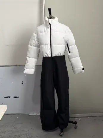Traje de Esquí Impermeable para Mujer, con Capucha de Piel, Manga Larga, para Vacaciones, Cálido, para Snowboard, 2026