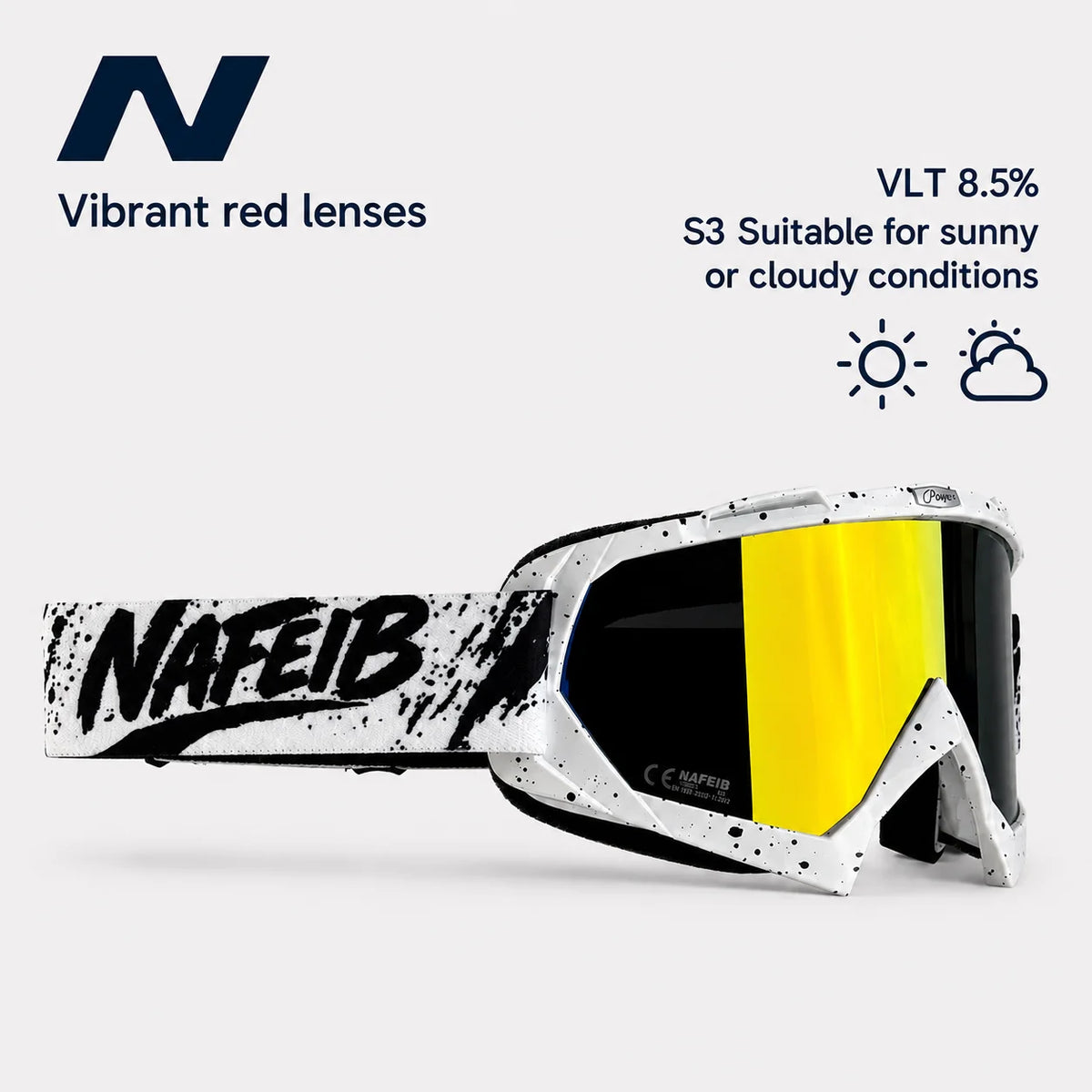 Gafas de esquí, ciclismo, motocicleta, gafas a prueba de viento, UV400, gafas de nieve para snowboard, gafas de esquí para deportes al aire libre de invierno
