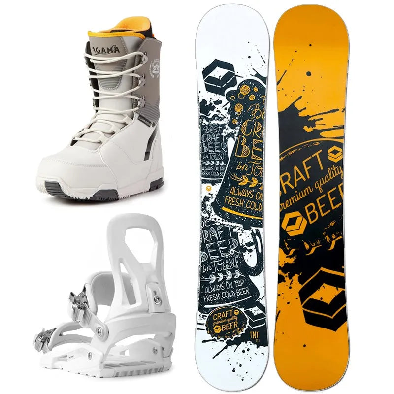 Snowboard negro ajustable Snowboard de aluminio y paquete Paquete de snowboard para hombre