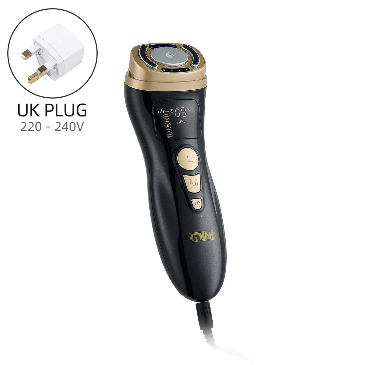 Mini máquina HIFU ultrasónica RF EMS HIFU, dispositivo de estiramiento de la piel para estiramiento Facial, barbilla, cuello, ojos, masajeador antiarrugas para uso doméstico