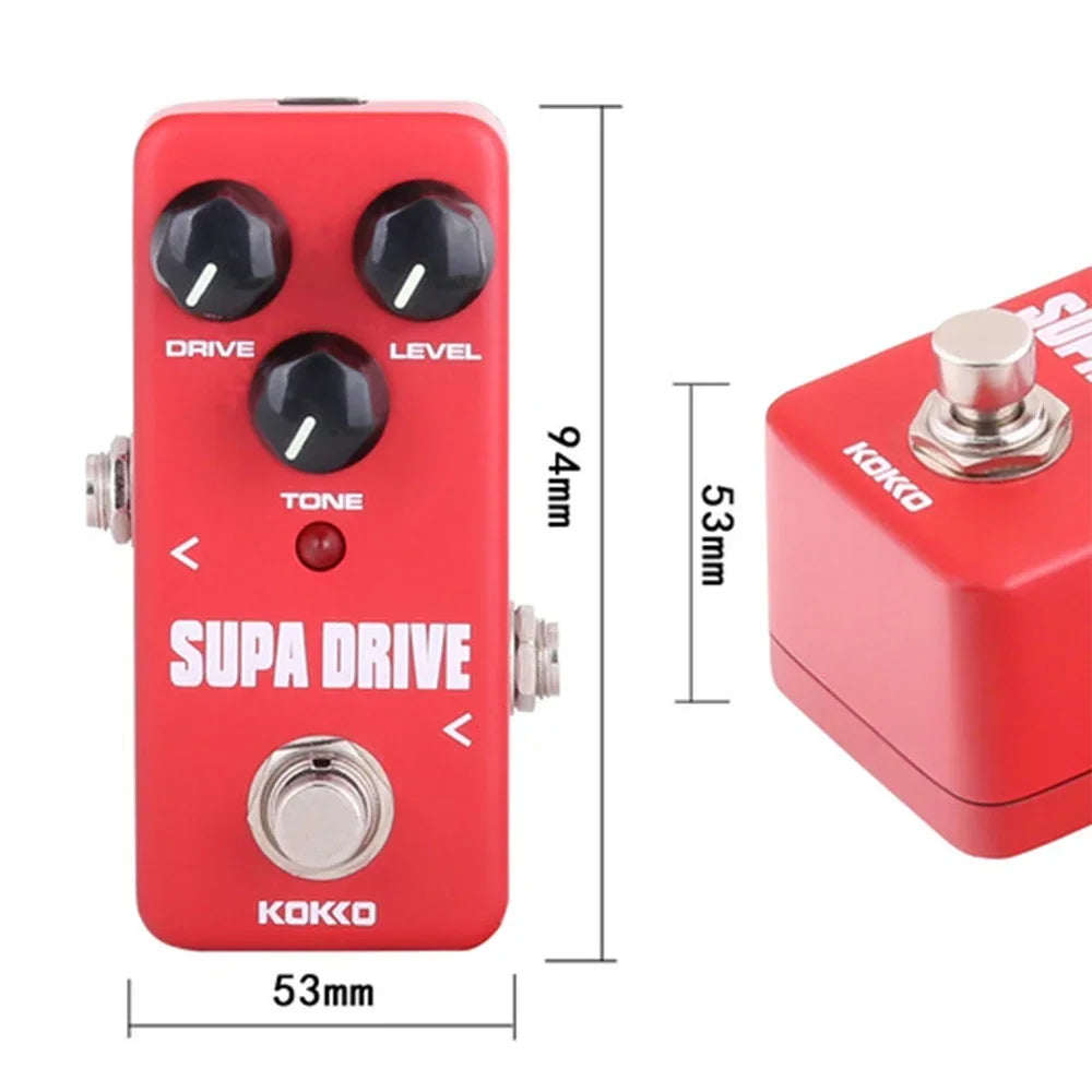 Pedal de guitarra eléctrica con efecto de overdrive FOD5 SUPA DRIVE, pedal de efectos portátil y de tamaño reducido para guitarra, instrumentos musicales, accesorios y piezas para guitarras.
