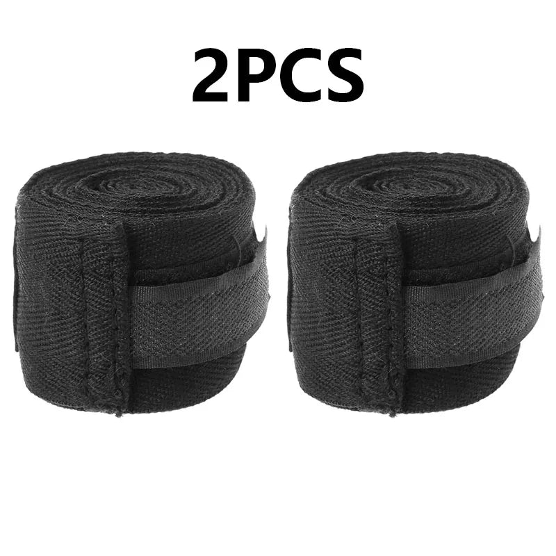 Vendajes de entrenamiento de boxeo, 2 piezas, 1,5/2/3/5M, vendajes deportivos de algodón, Sanda Kick Boxing, guantes de mano Mma, cinturón, Correa deportiva de boxeo