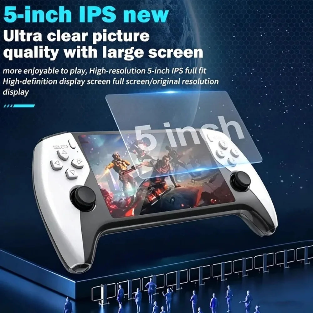 Nueva Consola de Videojuegos Portátil Retro SF3500 con Sistema Linux, Pantalla IPS de 5.0 Pulgadas 854*480, Reproductor de Video Portátil de Bolsillo de 3000mAh