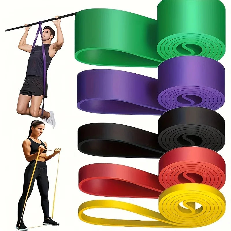 Juego de bandas de resistencia, bandas de asistencia para dominadas, bandas de ejercicio para hombres y mujeres, equipo de fitness para yoga en casa, entrenamiento de fuerza y estiramiento corporal