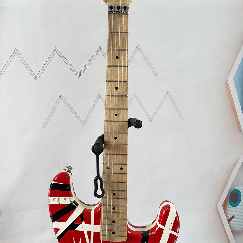 Guitarra eléctrica de 6 cuerdas con acabado pintado, mástil de arce, diapasón de arce, sistema de trémolo con doble bloqueo, estilo rock, envío gratuito.