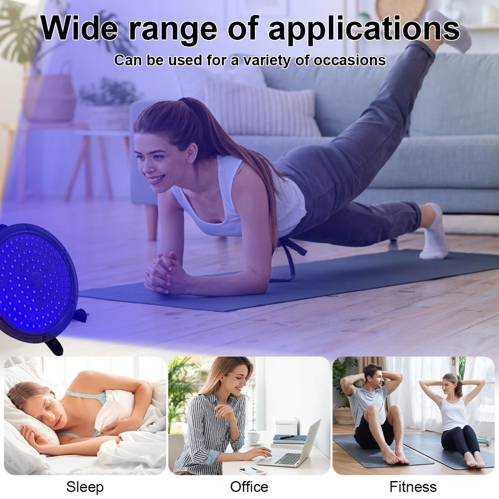 Lámpara de Bronceado UV de Escritorio con 120 LED. Para el Bronceado Facial y Corporal con Rayos Ultravioleta. 457 Luz Azul. Para tomar el sol en casa