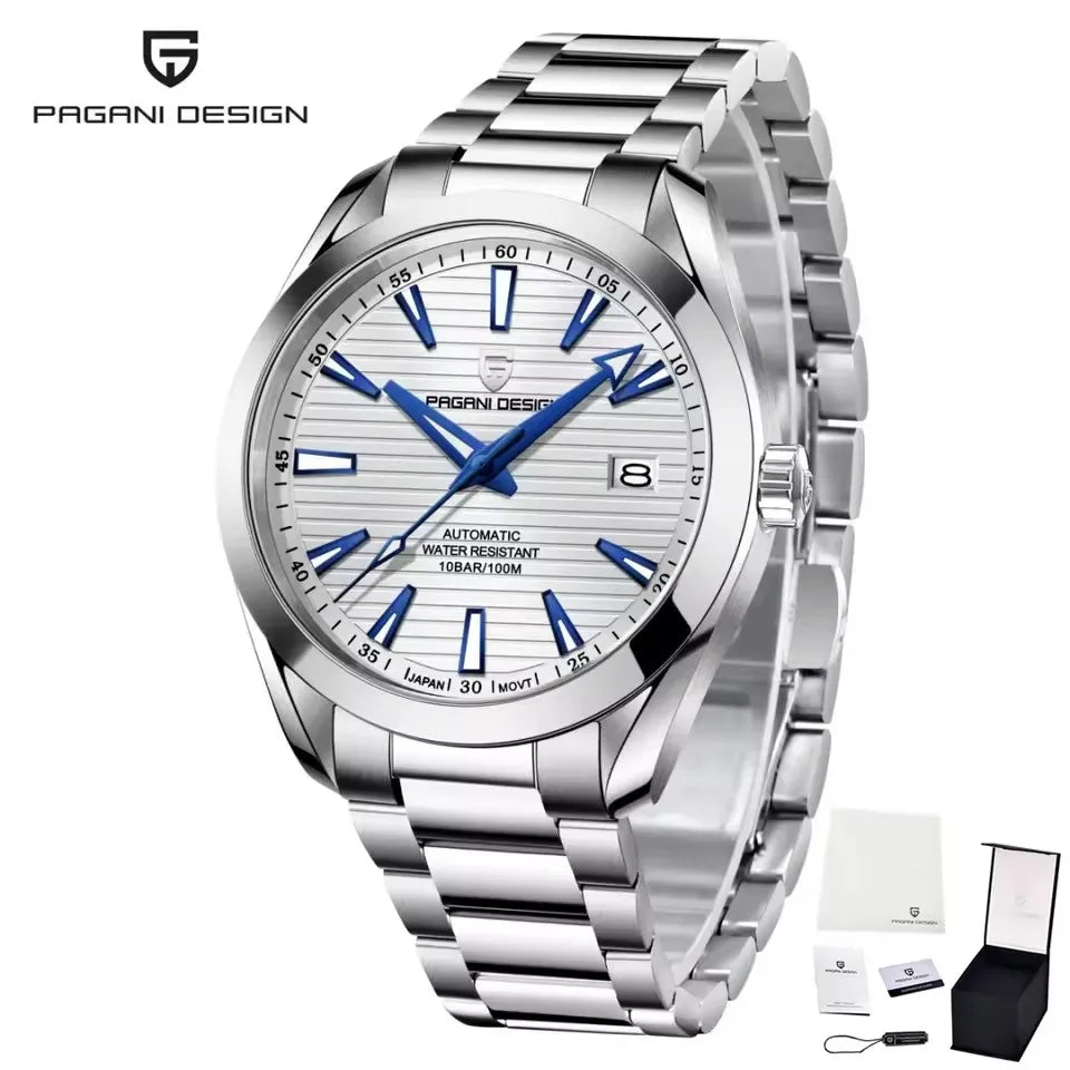 Reloj mecánico para hombre PAGANI DESIGN PD-1688 V3, resistente al agua 100M, cristal de zafiro, reloj de negocios de acero inoxidable para hombre