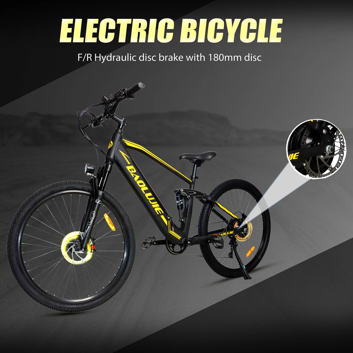 Nueva Bicicleta Eléctrica de Montaña BAOLUJIE S9 2026, 750W, 48V 14AH, Doble Suspensión, 50 km/h, Frenos Hidráulicos, 29 Pulgadas, 10 Velocidades, Pantalla a Color, para Adultos