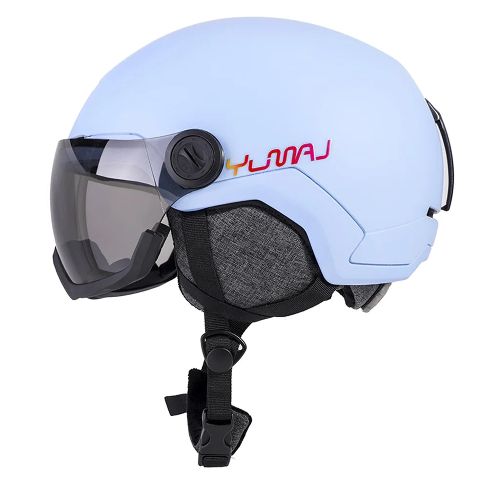 Casco de Esquí YUMAJ, Popular en Invierno, Cálido, Resistente al Viento, Antivaho, con Gafas Extraíbles Ajustables, Certificado de Seguridad, Modelo 107