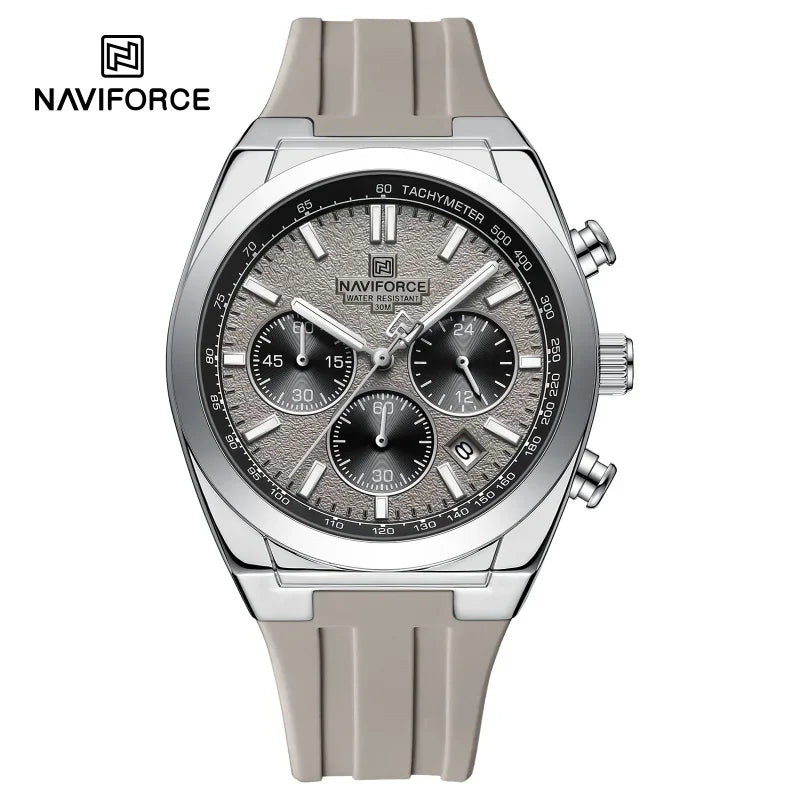 Reloj de pulsera NAVIFORCE para hombre, de cuarzo, moderno y de lujo, deportivo, con pantalla de 24 horas, ventana de fecha, cronógrafo y resistente al agua, regalo para hombre