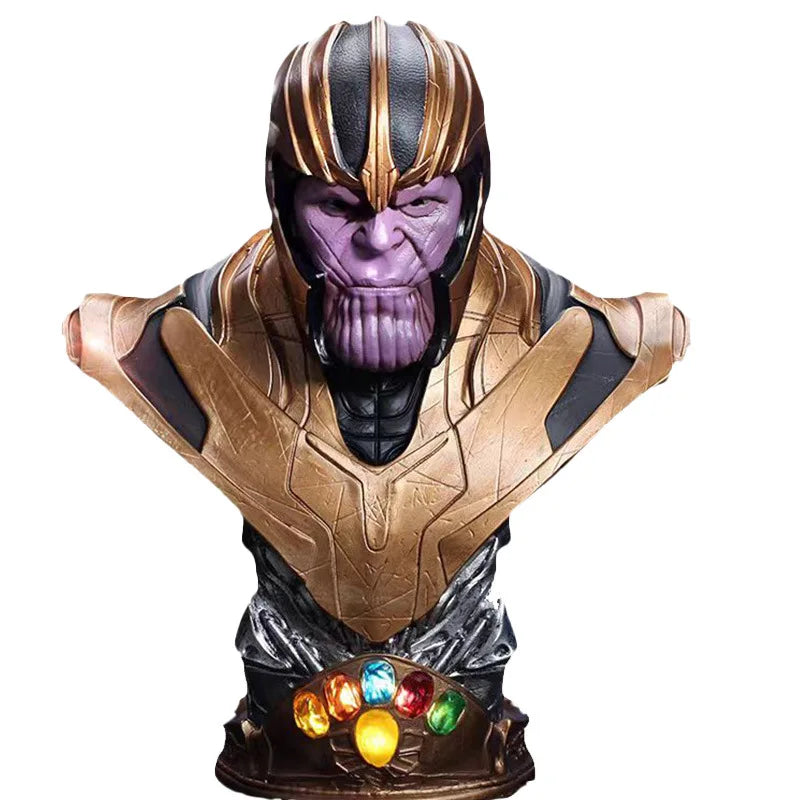 Marvel Avengers Quality Thanos Bust 38cm Quality Hand-made Model Statue Figure Living Room Decoration Large Resin Collection Gif