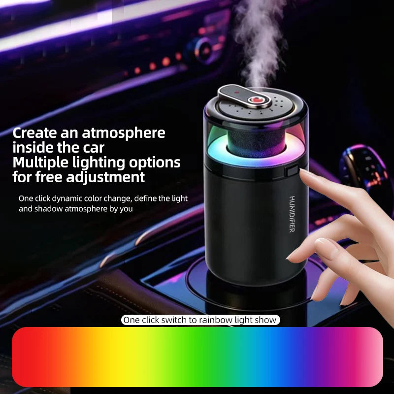 Humidificador y Difusor de Aroma USB con Diseño de Cielo Estrellado, Mini Nebulizador Portátil con Luz RGB, Ideal para Auto, Hogar y Oficina