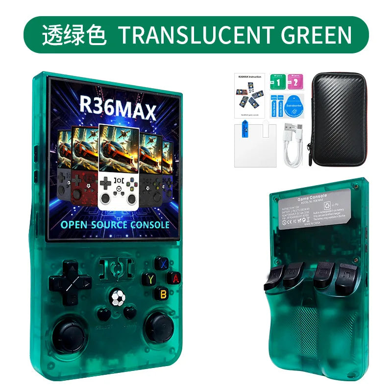 R36MAX Retro Handheld Game Console RK3326 Chip 22000+Games Open Source Linux System 4‘’HD Screen Portable Pocket Game Player