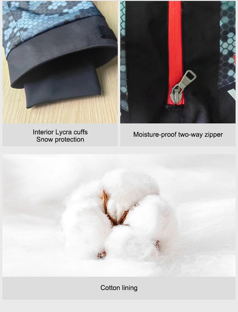 Monos para hombre, traje de esquí de carcasa dura de una pieza, abrigo interior de algodón para mantener el calor, conjunto de ropa deportiva impermeable para invierno al aire libre