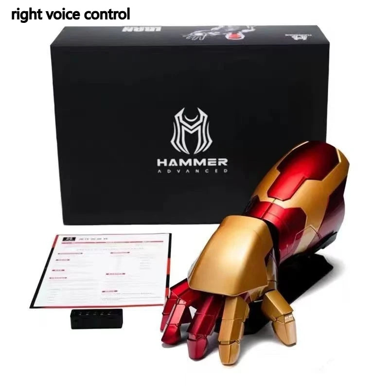 Nuevo Modelo de Armadura de Iron Man Mk42 para la Mano Derecha, con Control por Voz, para Cosplay, Juguete de Moda, Regalo de Cumpleaños para Niños