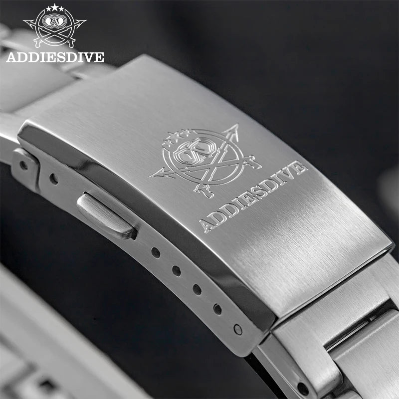 ADDIESDIVE Luxury Quartz Wristwatch Waterproof BGW9 Luminous Men Watch Sapphire Glass Leisure AD2521 Stainless Steel Watch