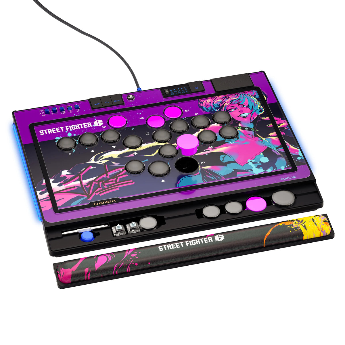 QANBA SAPPHIRE S1 Leverless Arcade Controller  CAPCOM  Street Fighter Juri Fightstick  For PC/ PS4 / PS5/Steam