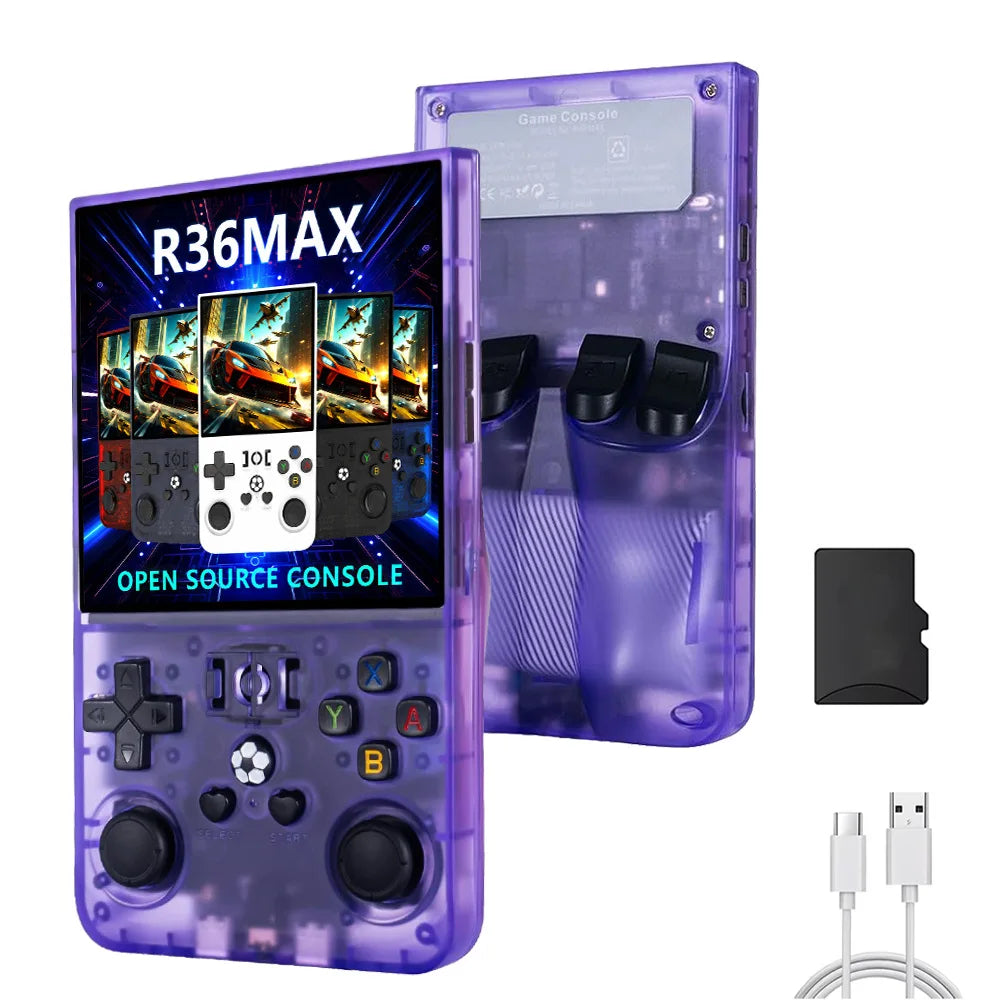 R36MAX Retro Handheld Game Console RK3326 Chip 22000+Games Open Source Linux System 4‘’HD Screen Portable Pocket Game Player
