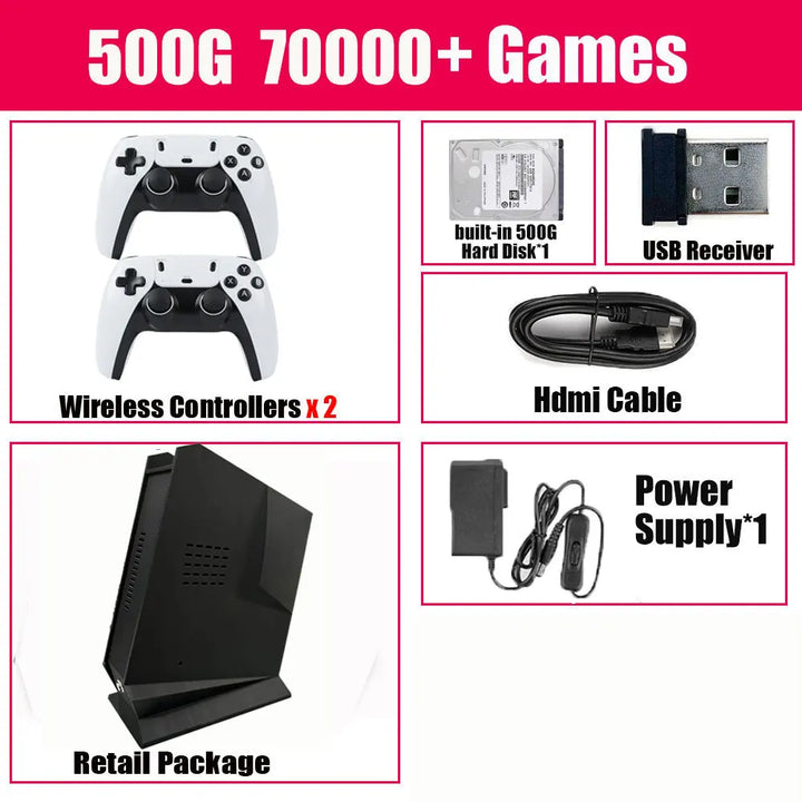 Consola de Juegos Retro G3 Pro con Sistema Dual, +99999 Juegos, 16G RAM, 500G/1T/2T/4TB HDD, Compatible con PS2, PS3, WIIU, WII, SS, SWITCH, Actualización Intel