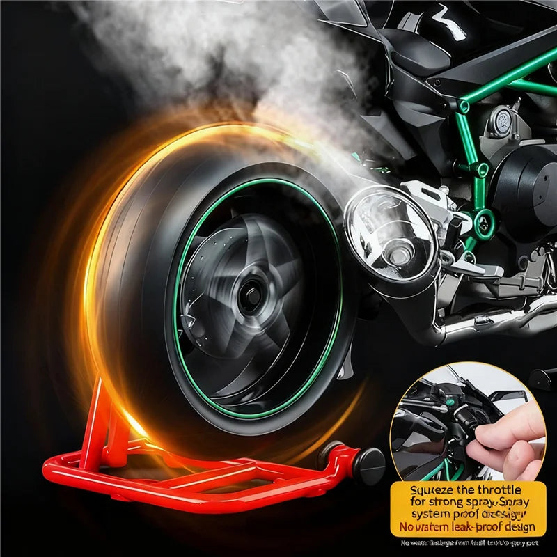 Key Control 1:9 H2 H2R Alloy Sports Motorcycle Model Diecasts Track Racing Motorcycle Model Sound Light With Spray Kids Toy Gift