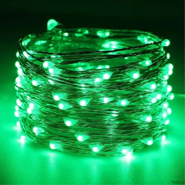 Guirnalda de luces LED de alambre de cobre de 1M 2M 3M 5M 10M 20M 30M, iluminación navideña, guirnalda de hadas para decoración de árboles de Navidad, bodas y fiestas