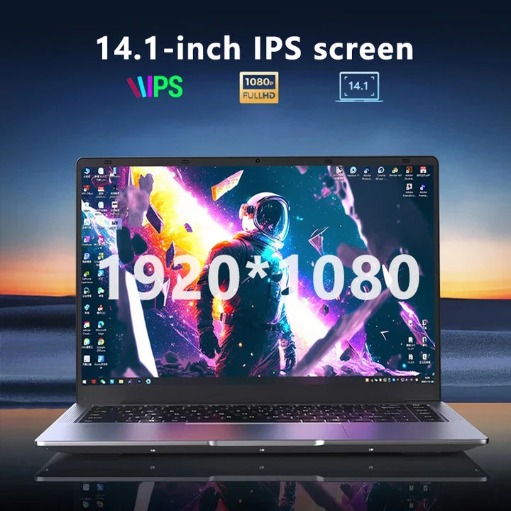 Portátil Windows 11 2026, Intel Core I7 9850H/Intel A3950, 12 GB de RAM, 1 TB/2 TB SSD, 14.1", Portátil Ultra Delgado, PC para Negocios, Estudio y Oficina