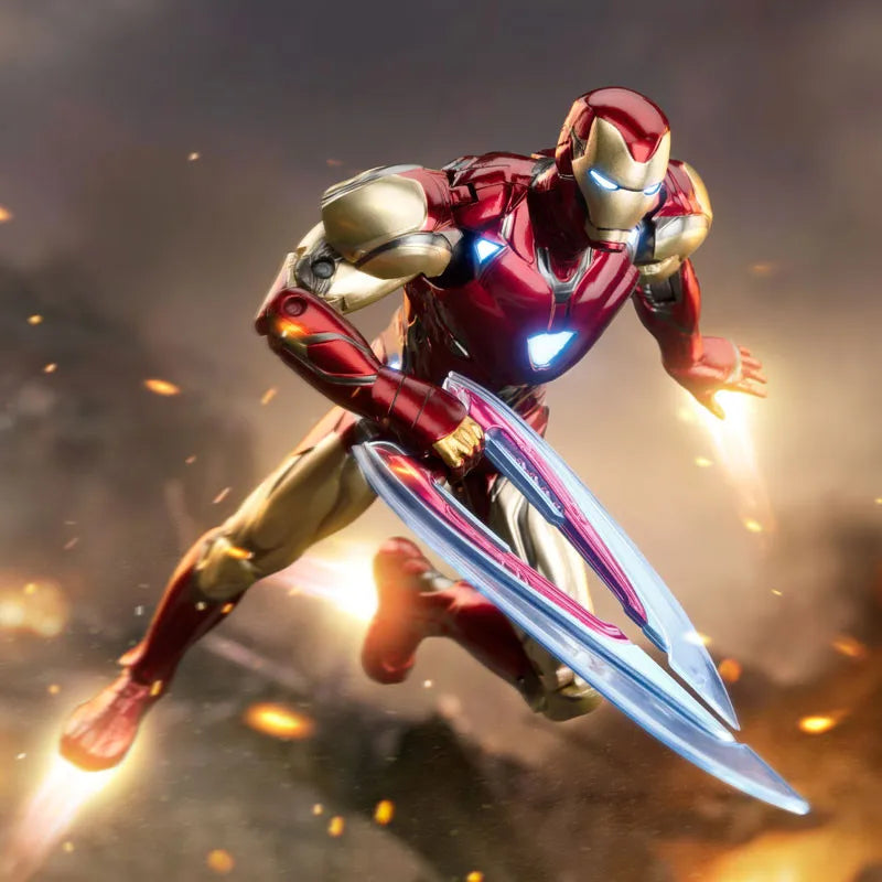 ZD Original vengadores4 Tony Stark LED Iron Man MK85 2,0 Infinity Saga colección de figuras de acción modelo juguetes niños regalos de cumpleaños