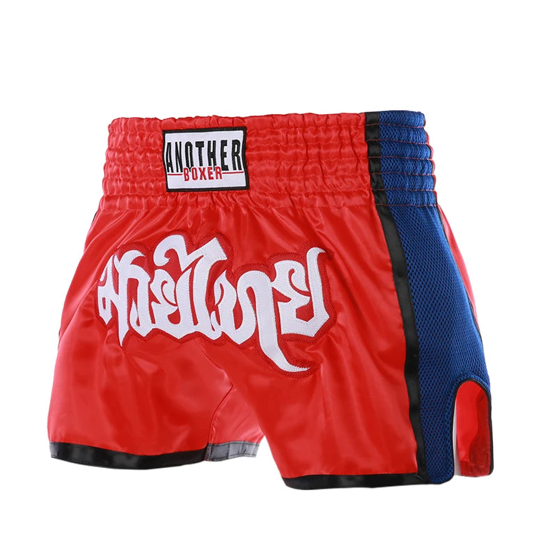 Pantalones Cortos de Muay Thai para Hombre, Mujer y Niños, Pantalones de Entrenamiento de Boxeo, Kickboxing, Bordados, para Gimnasio, Artes Marciales, Grappling, Ropa de Entrenamiento de MMA