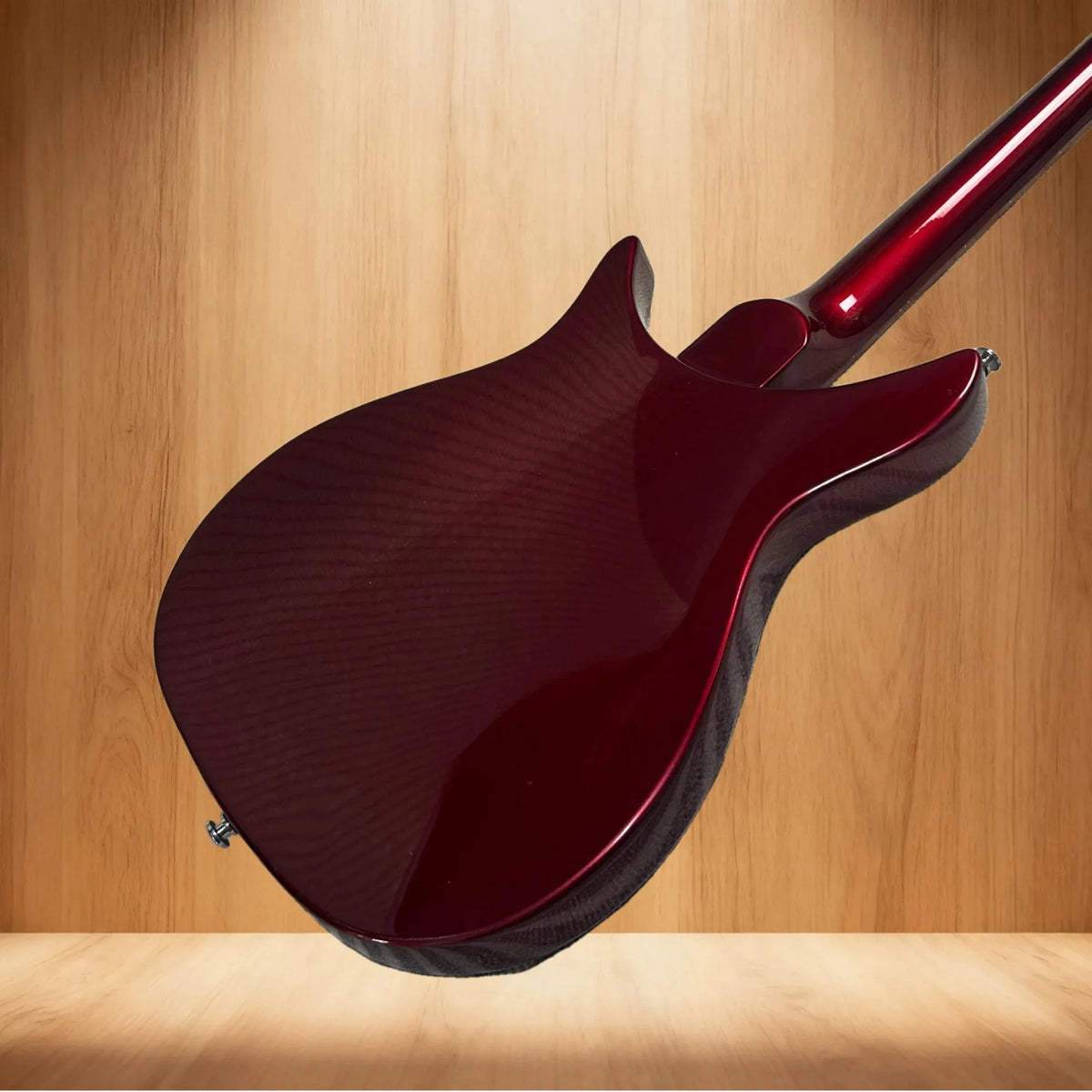 Guitarras Modelo 325 en Oferta 2026, Versión Roja Metálica Semi Hueca con Orificios en F, Longitud de Escala de 527 mm, 34 Pulgadas