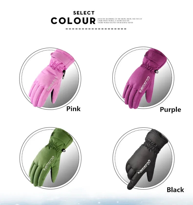 Guantes de esquí y snowboard para hombres y mujeres, motos de nieve, motociclismo, a prueba de viento, impermeables, nieve, invierno, Nuevos