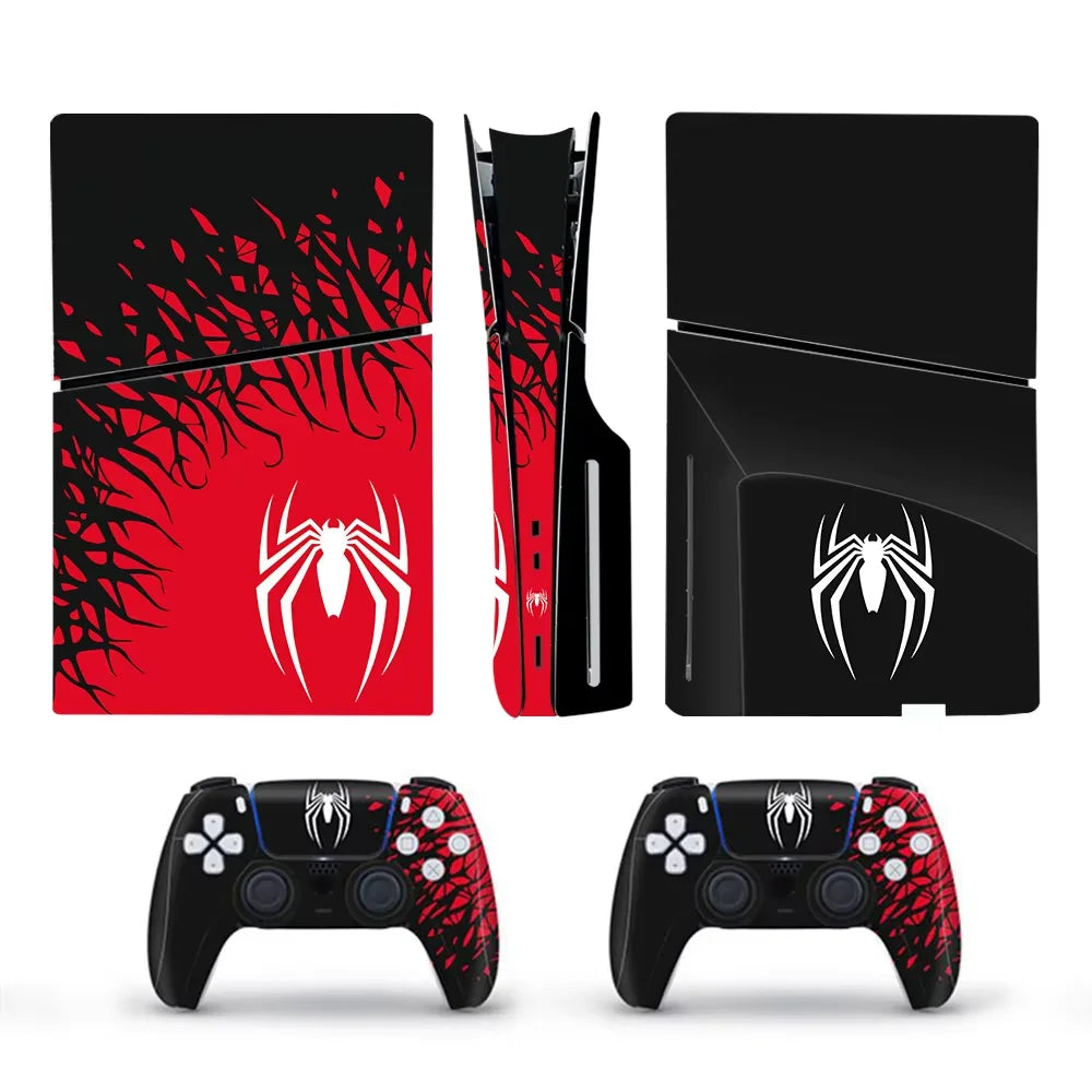 Skin Sticker For PS5 Slim Disc Edition Console Decal Vinyl Cover Case 2PCS Controller Gamepad Dustproof For ‌PS5Slim Accessorie