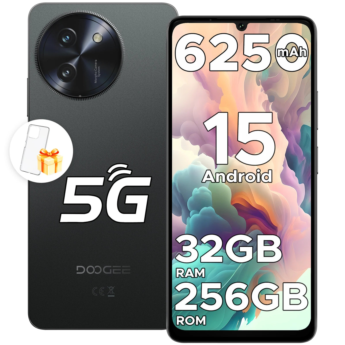 Smartphone DOOGEE Note59 Pro Android 15 5G HD, 32 GB RAM, 256 GB ROM, batería mAh, versión global