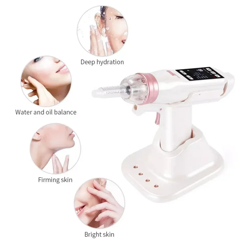 Pistola de Mesoterapia Compatible con Agujas Desechables, Inyector Hydra Portátil para Dispositivos de Belleza y Cuidado de la Piel EZ / Demasha