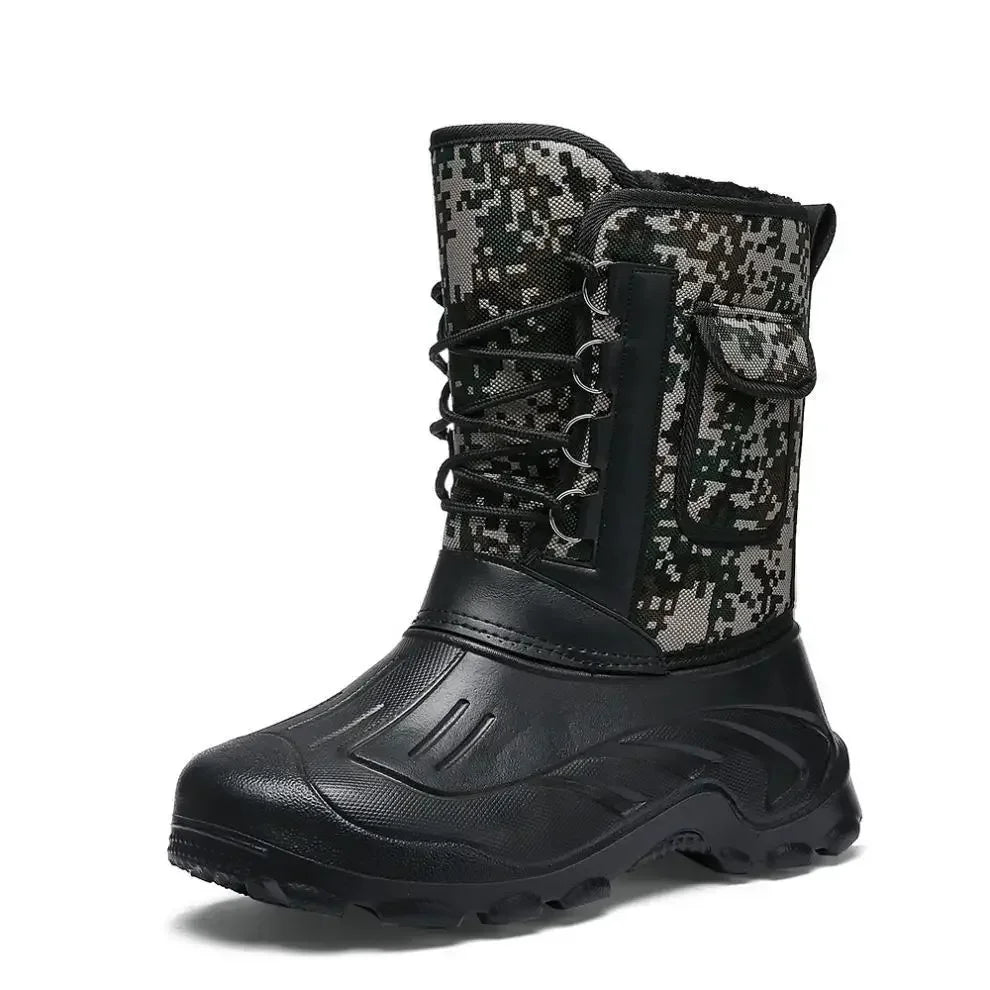 Botas deportivas al aire libre para hombre, zapatos impermeables de primavera para hombre, Botas de lluvia ligeras, botas de pesca, botas de nieve de invierno, nuevas botas de trabajo 2024