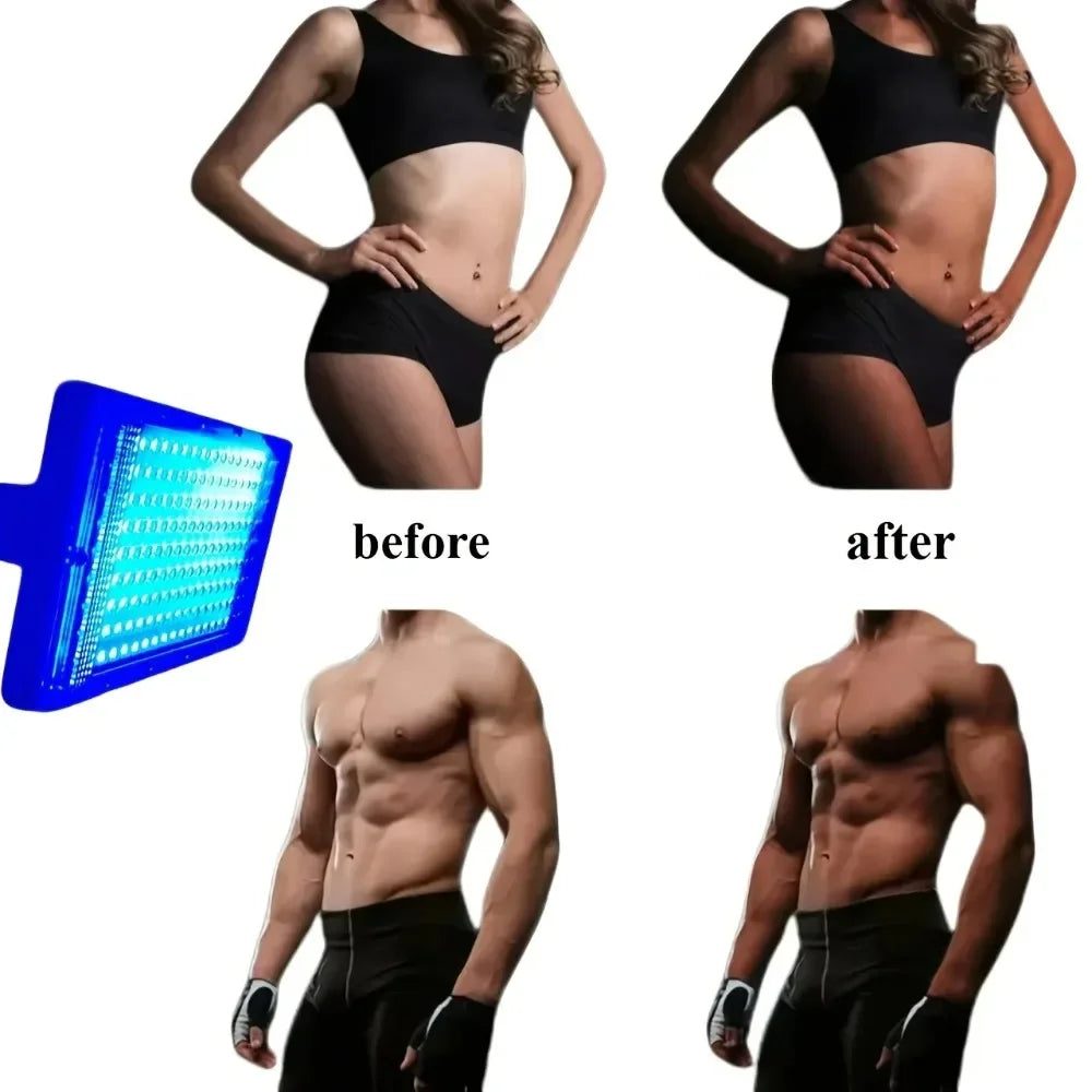 Lámpara de Bronceado para el Hogar, 460nm y 480nm de Longitud de Onda, 48 Lámparas de Luz Azul, 5 Niveles de Brillo, para Bronceado UV y Cuidado de la Piel