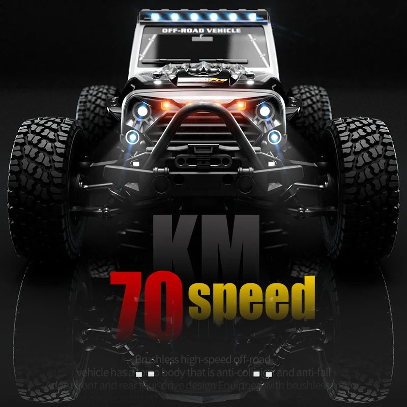 1:16 4WD RC coche de alta velocidad sin escobillas 70 km/h competición todoterreno coche de escalada 2,4G coche de juguete con Control remoto VS WLtoys 144001   Juguetes