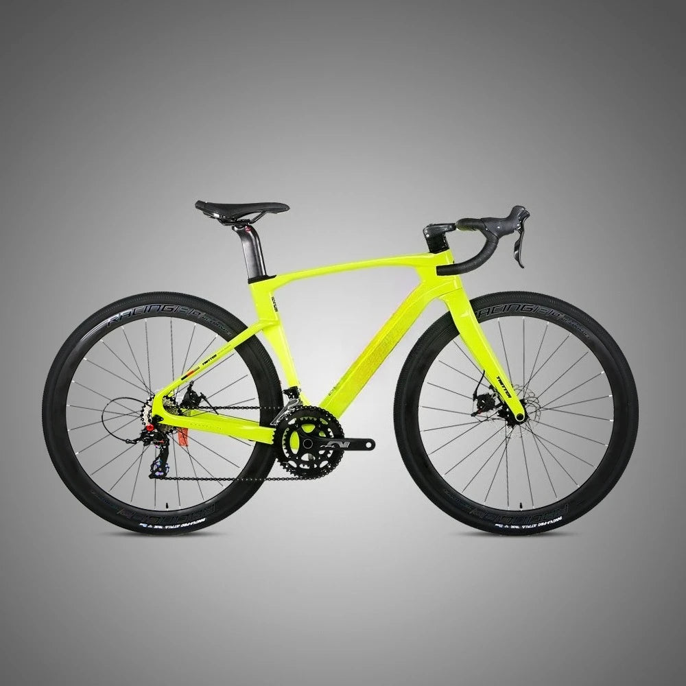 Bicicleta de carretera de fibra de carbono TWITTER Gravel V3, velocidad variable electrónica SENTYEH, ES7000-1*13 velocidades, frenos de disco hidráulicos, bicicleta de gravel